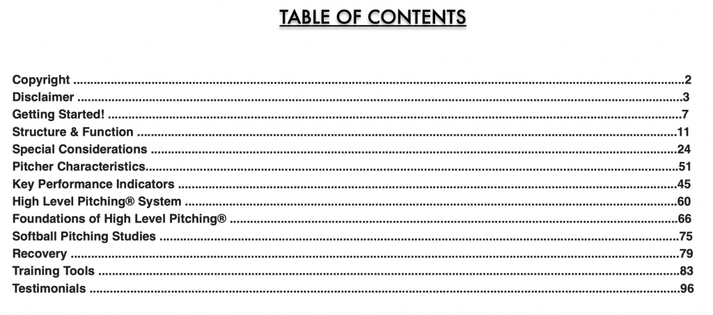 High Level Pitching – YOUTH Softball