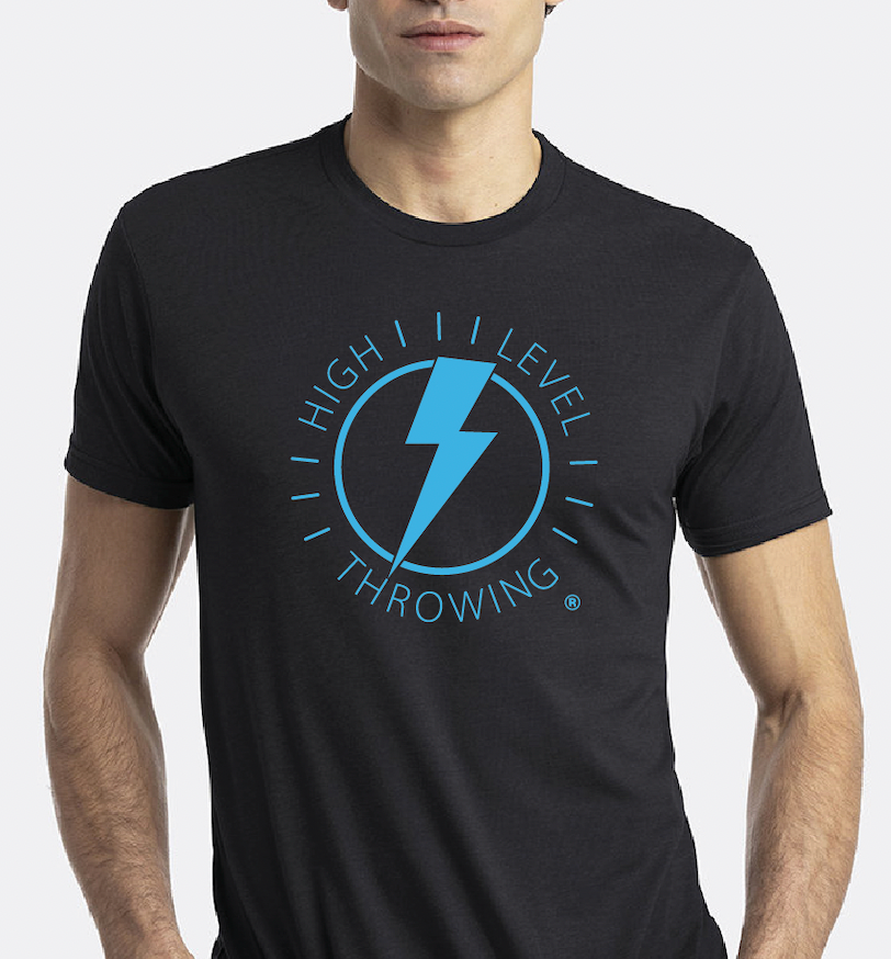 Lightning Bolt T-Shirt - Black/Light Blue