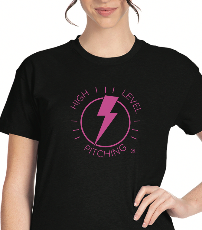 Lightning Bolt T-Shirt - Black/Hot Pink
