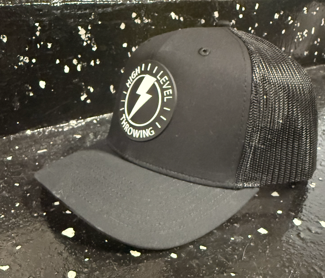 High Level Throwing Trucker Hat - Black/Black