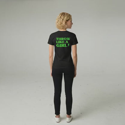 Throw Like A Girl T-Shirt - Slime Green